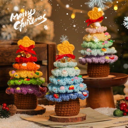 Handmade Yarn Christmas Tree – Crochet Holiday Decoration Gift
