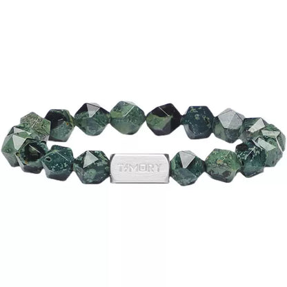 TIMORY Time Memory Series Faceted “Que Sera” Stone Time Capsule Bracelet