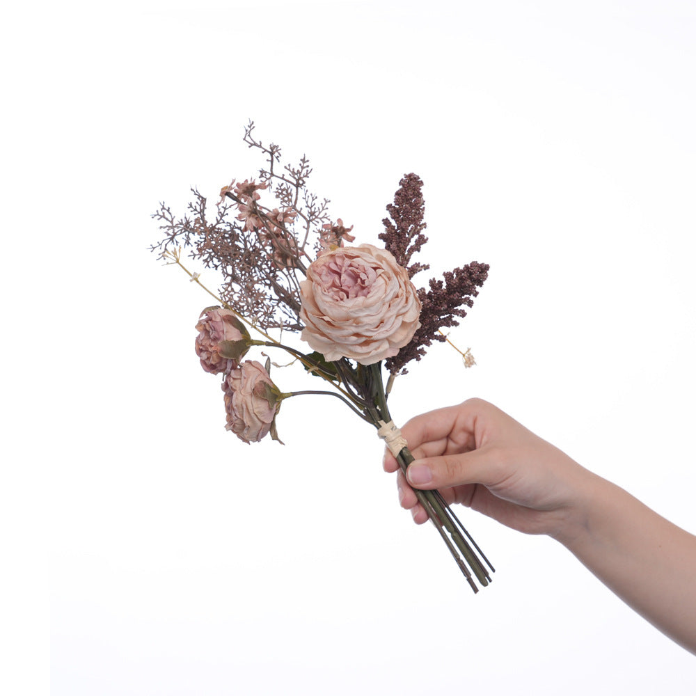 Artificial Rose Bouquet – Handmade Silk Flower Arrangement