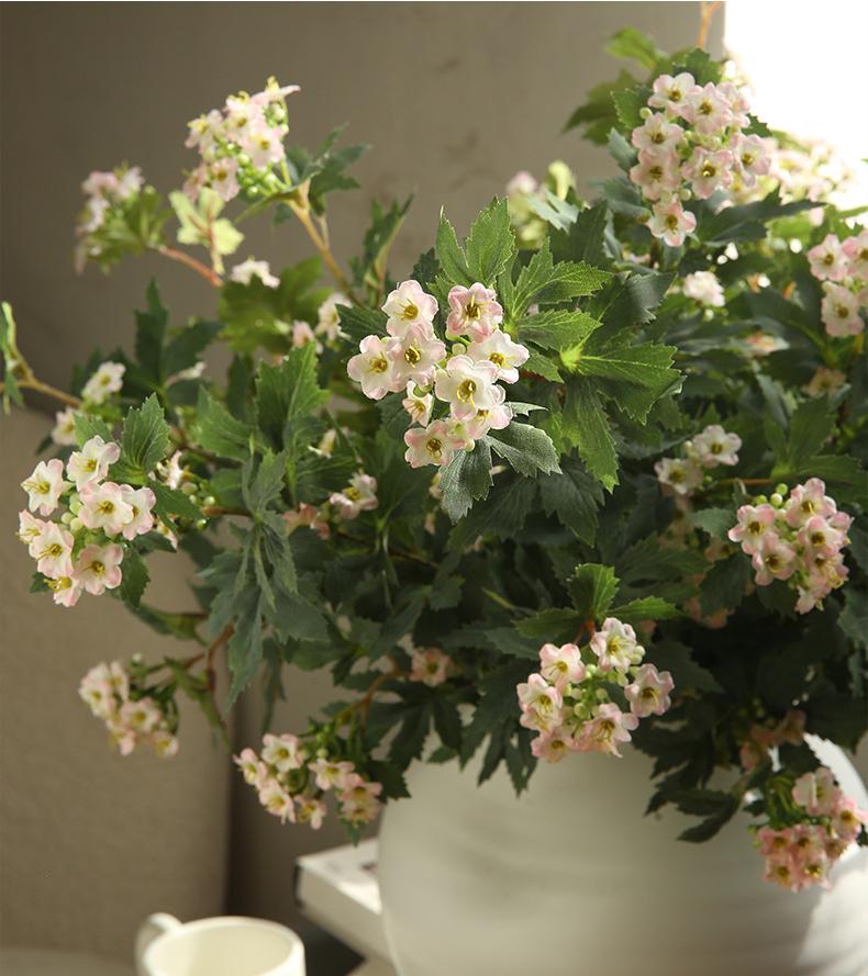 Artificial Snowball Flower – Handmade Silk Floral Stem
