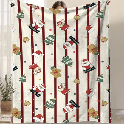 Christmas Flannel Blanket – Warm, Thickened Holiday Throw for Cozy Winter Décor