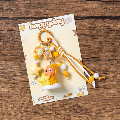 DIY Star Buddy Keychain – Soft Rubber Phone & Bag Charm Pendant