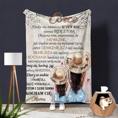 Flannel Printed Throw Blanket – “Letters of Love” Cozy Fleece Blanket