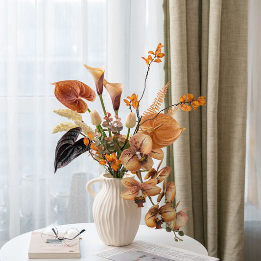 Artificial “Breeze & Moonlight” Bouquet – Handmade Mixed Floral Arrangement