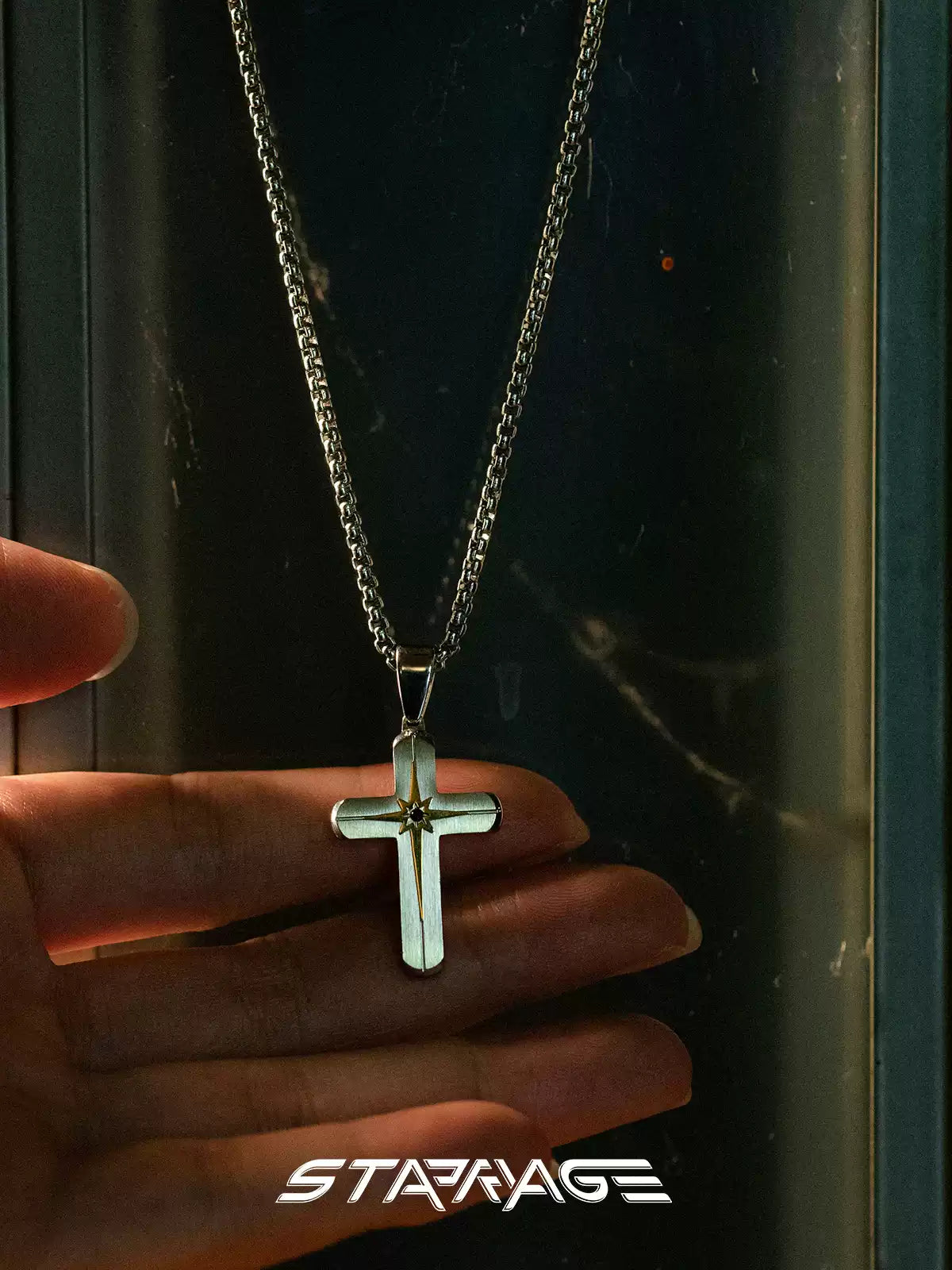 STRRY AGE Series · Octagram Cross Men’s Necklace
