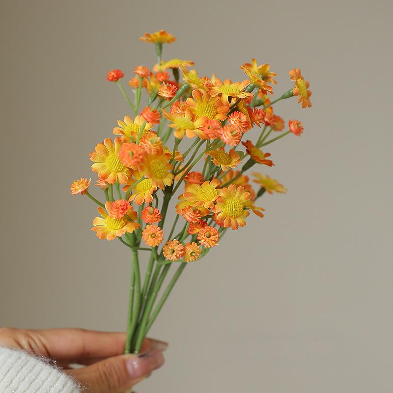Artificial 3-Branch Baby’s Breath & Mini Daisy Bouquet – Handmade Silk Flowers