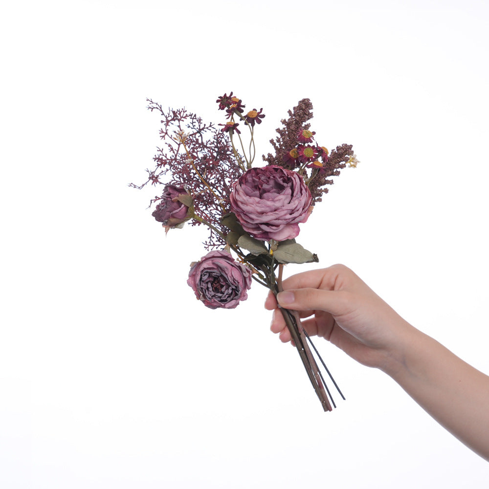 Artificial Rose Bouquet – Handmade Silk Flower Arrangement
