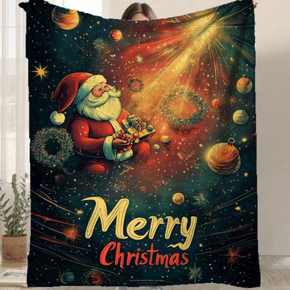 Christmas Flannel Blanket – Warm, Thickened Holiday Throw for Cozy Winter Décor
