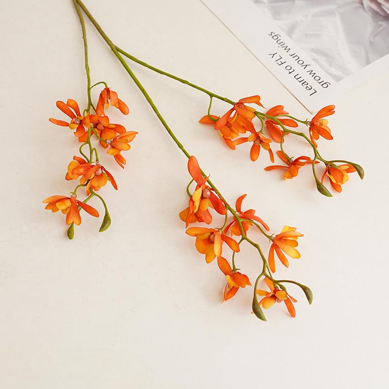 Artificial 3-Fork Butterfly Orchid – Handmade Silk Flower Stem