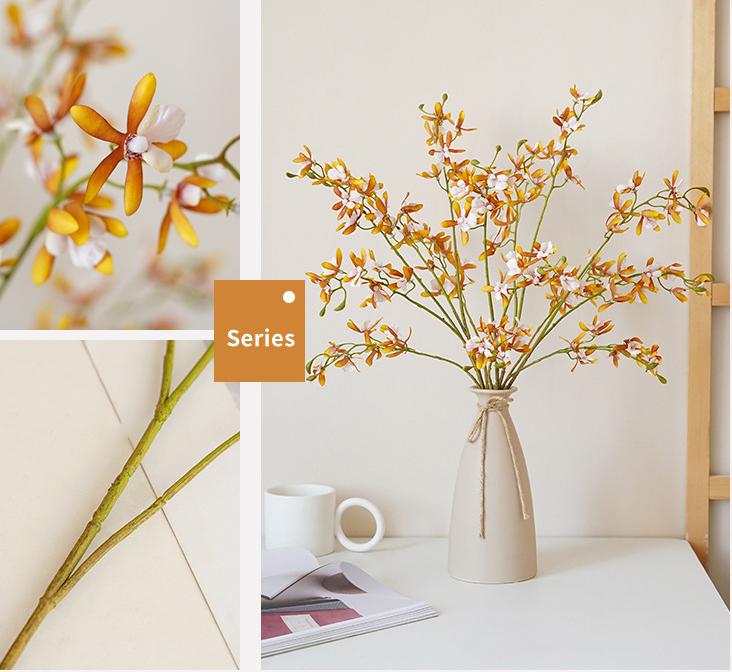 Artificial 3-Fork Butterfly Orchid – Handmade Silk Flower Stem