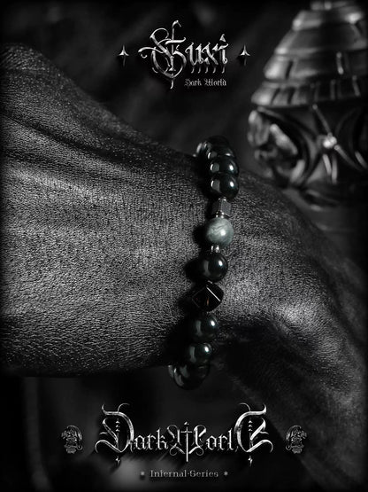 GUXI 【ZHAO】 Golden Obsidian Bracelet for Men  Minimal Power · Premium Presence