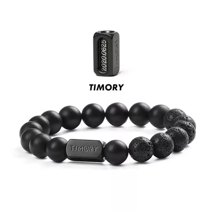 TIMORY B Black Agate & Lava Stone Bracelet