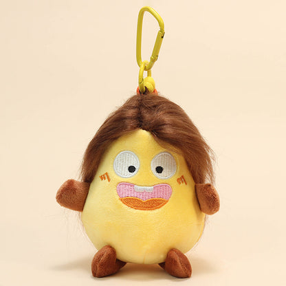 Funny Fruit Plush Keychain – Red Apple & Pear Plush Doll Bag Charm