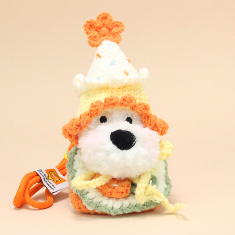 Dopamine Westie Plush Keychain – Cute West Highland Terrier Bag Charm