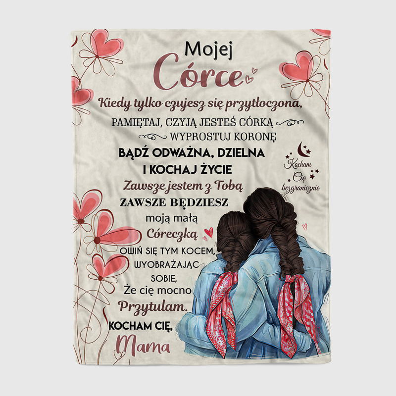 Flannel Printed Throw Blanket – “Letters of Love” Cozy Fleece Blanket