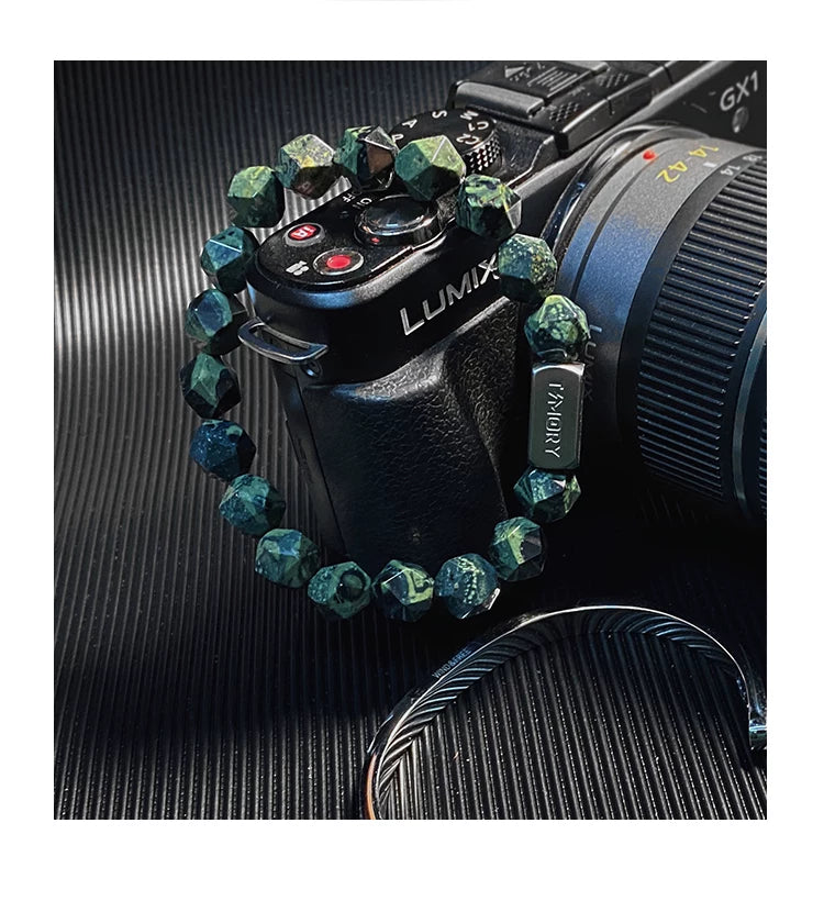 TIMORY Time Memory Series Faceted “Que Sera” Stone Time Capsule Bracelet