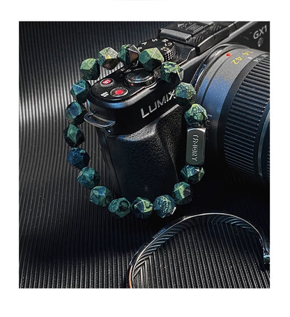 TIMORY Time Memory Series Faceted “Que Sera” Stone Time Capsule Bracelet