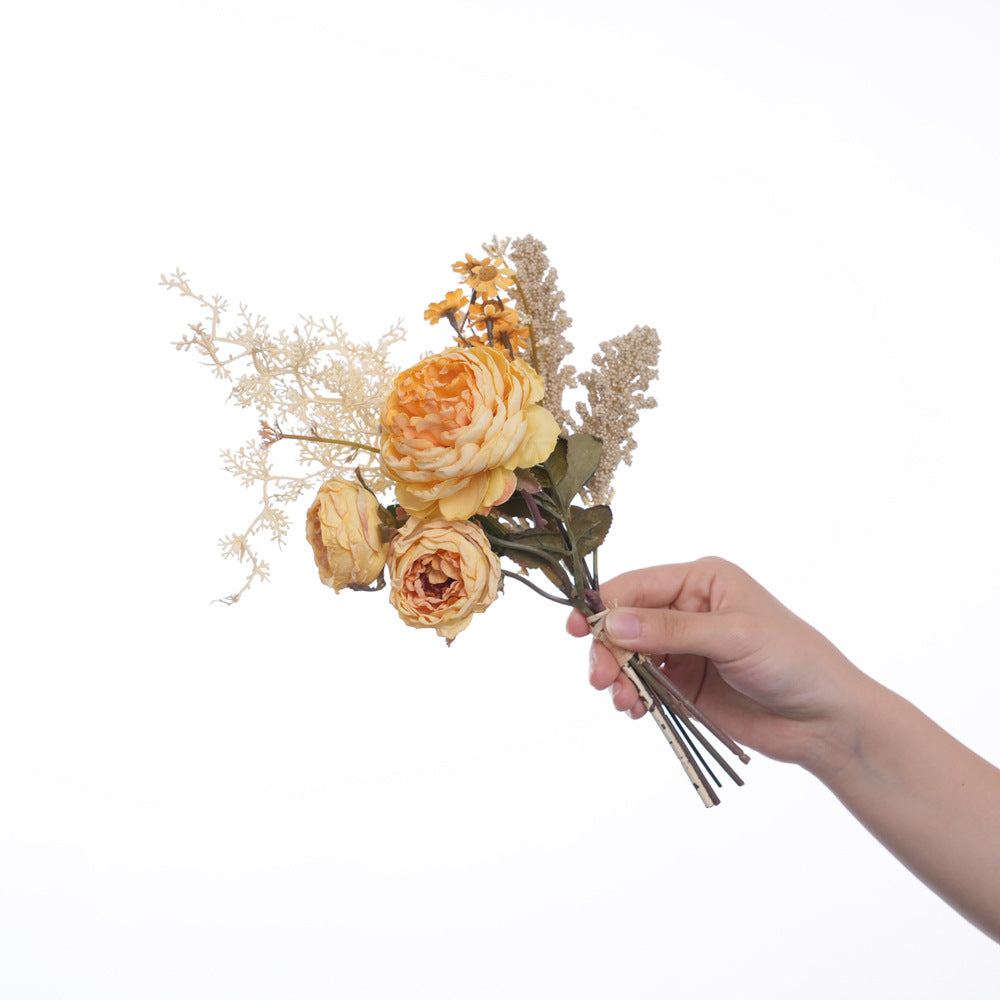 Artificial Rose Bouquet – Handmade Silk Flower Arrangement