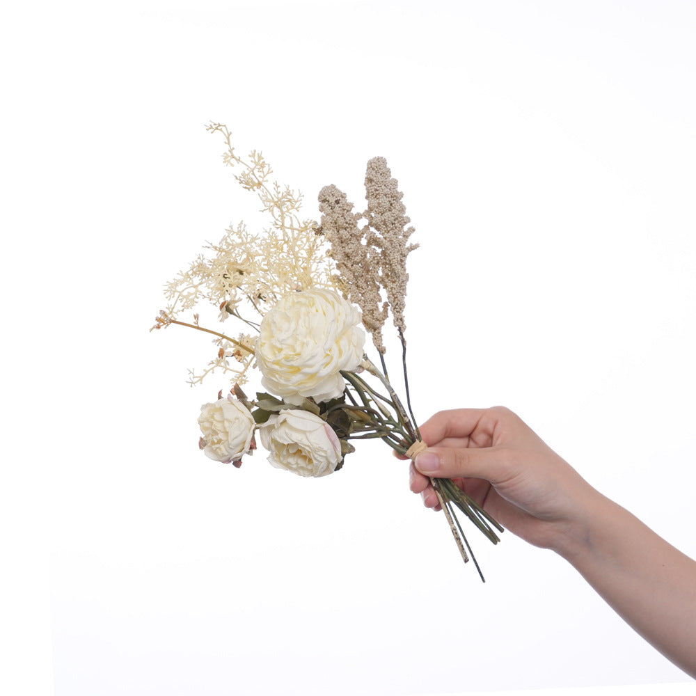 Artificial Rose Bouquet – Handmade Silk Flower Arrangement
