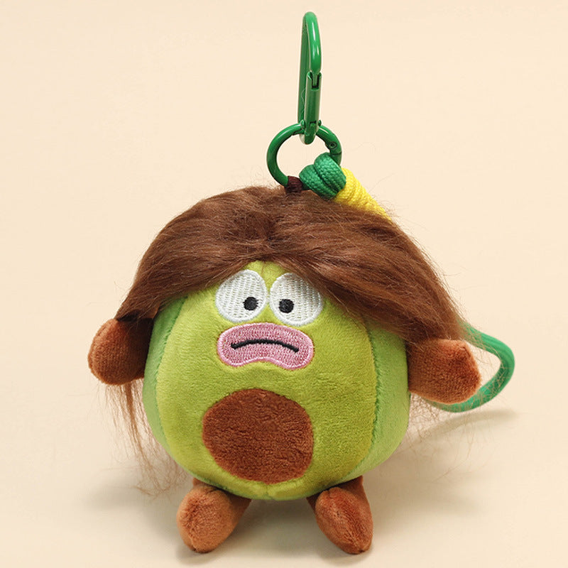 Funny Fruit Plush Keychain – Red Apple & Pear Plush Doll Bag Charm