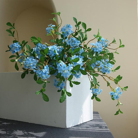 Artificial Blue Mist Flower – Handmade Silk Floral Stem