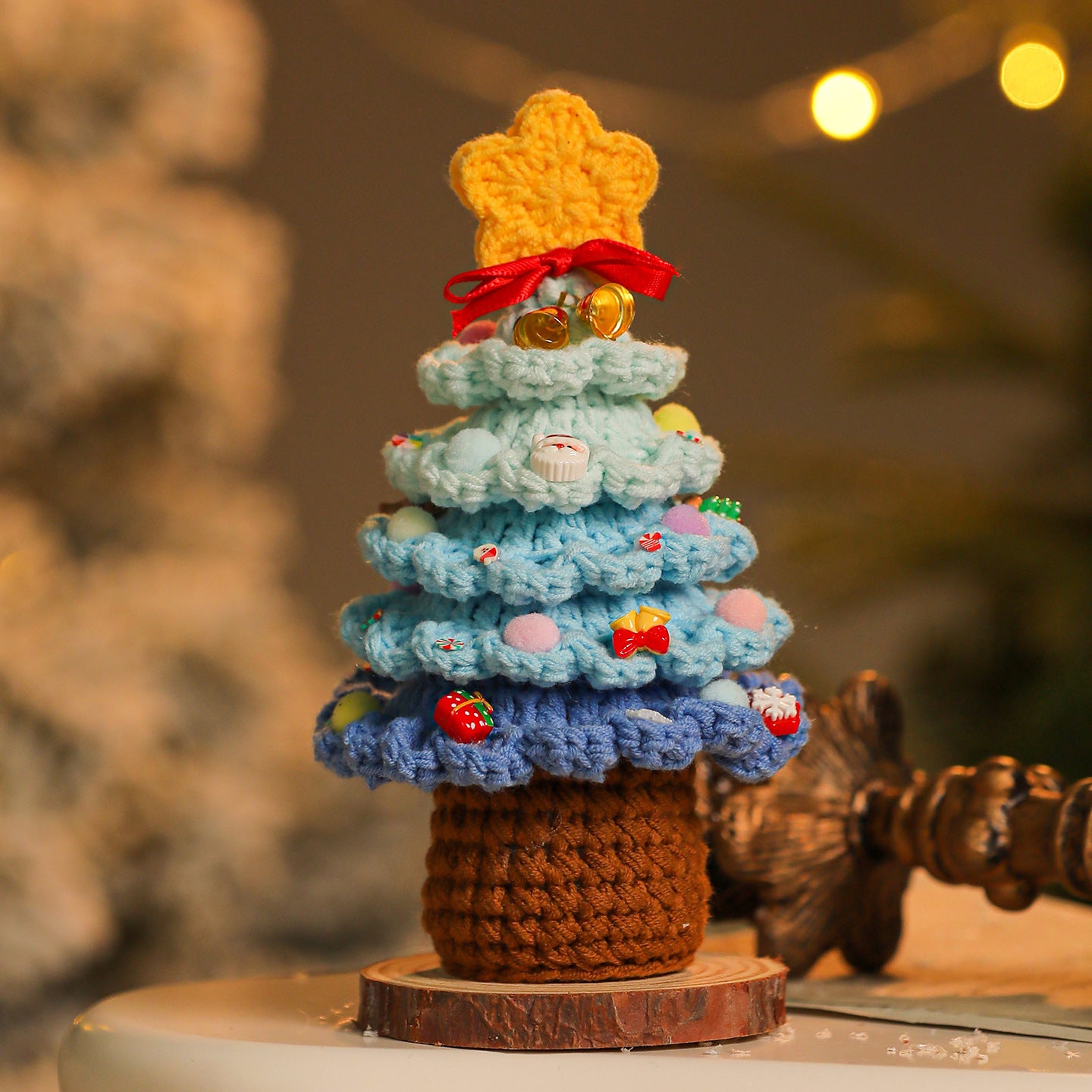 Handmade Yarn Christmas Tree – Crochet Holiday Decoration Gift
