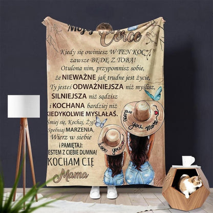 Flannel Printed Throw Blanket – “Letters of Love” Cozy Fleece Blanket