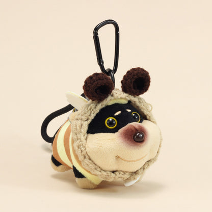 Bee Dog Plush Keychain – Cute Puppy Bag Charm