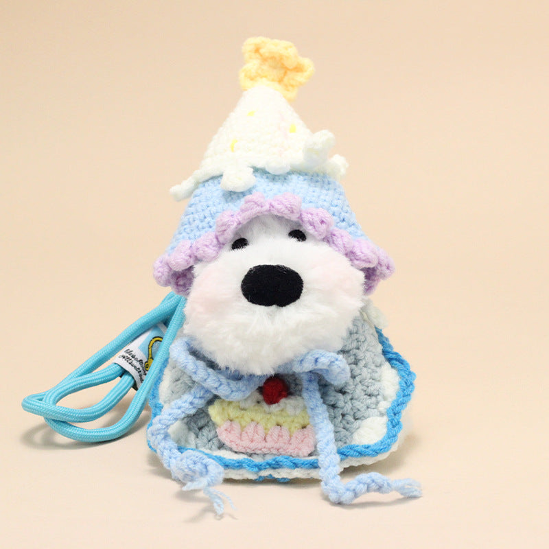 Dopamine Westie Plush Keychain – Cute West Highland Terrier Bag Charm