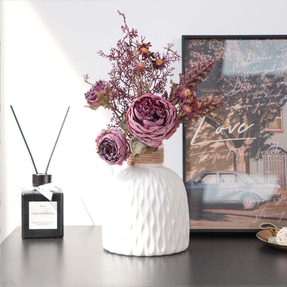 Artificial Rose Bouquet – Handmade Silk Flower Arrangement