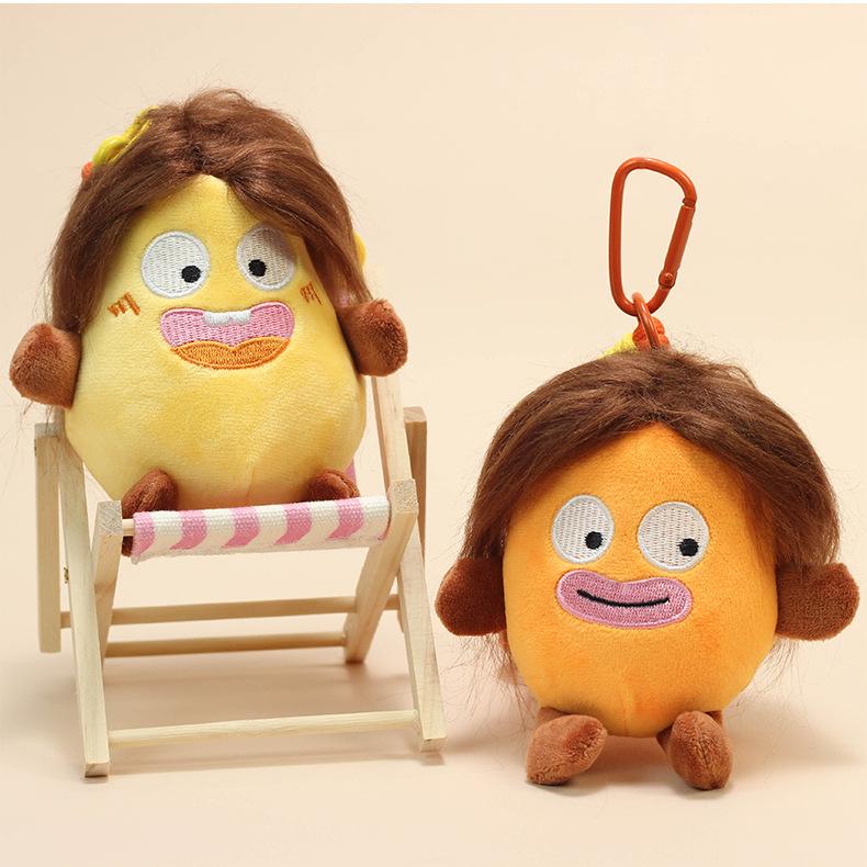 Funny Fruit Plush Keychain – Red Apple & Pear Plush Doll Bag Charm