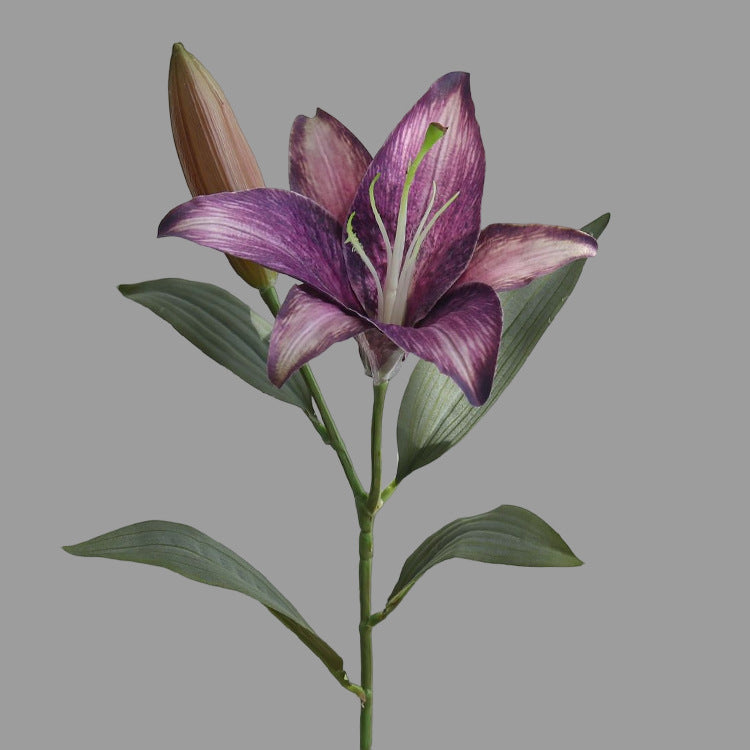 Artificial Autumn Lily – Handmade Silk Floral Stem