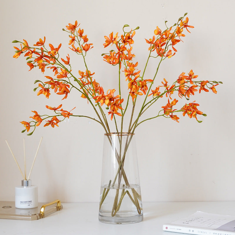 Artificial 3-Fork Butterfly Orchid – Handmade Silk Flower Stem