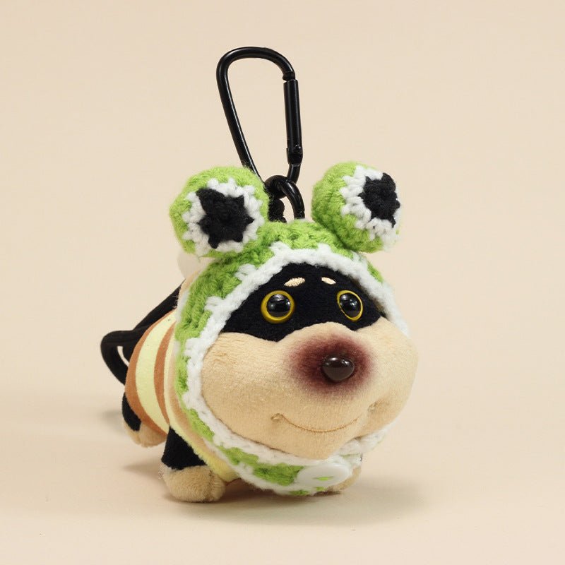 Bee Dog Plush Keychain – Cute Puppy Bag Charm