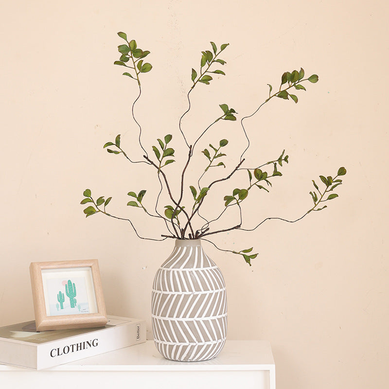 Artificial Autumn Branch – 3-Fork Short Stem with Fall Leaves