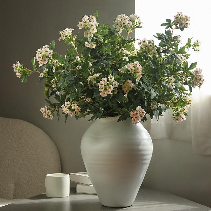 Artificial Snowball Flower – Handmade Silk Floral Stem