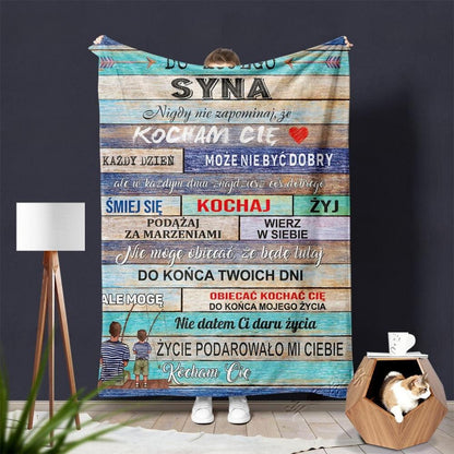 Flannel Printed Throw Blanket – “Letters of Love” Cozy Fleece Blanket